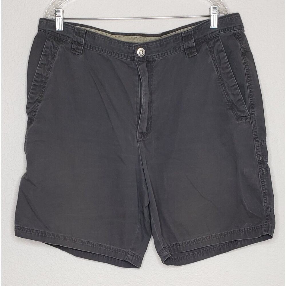 Columbia Mens Shorts 38 Dark Green OMNI-SHIELD Cotton Flat Front Carpenter Chino